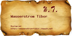 Wasserstrom Tibor névjegykártya